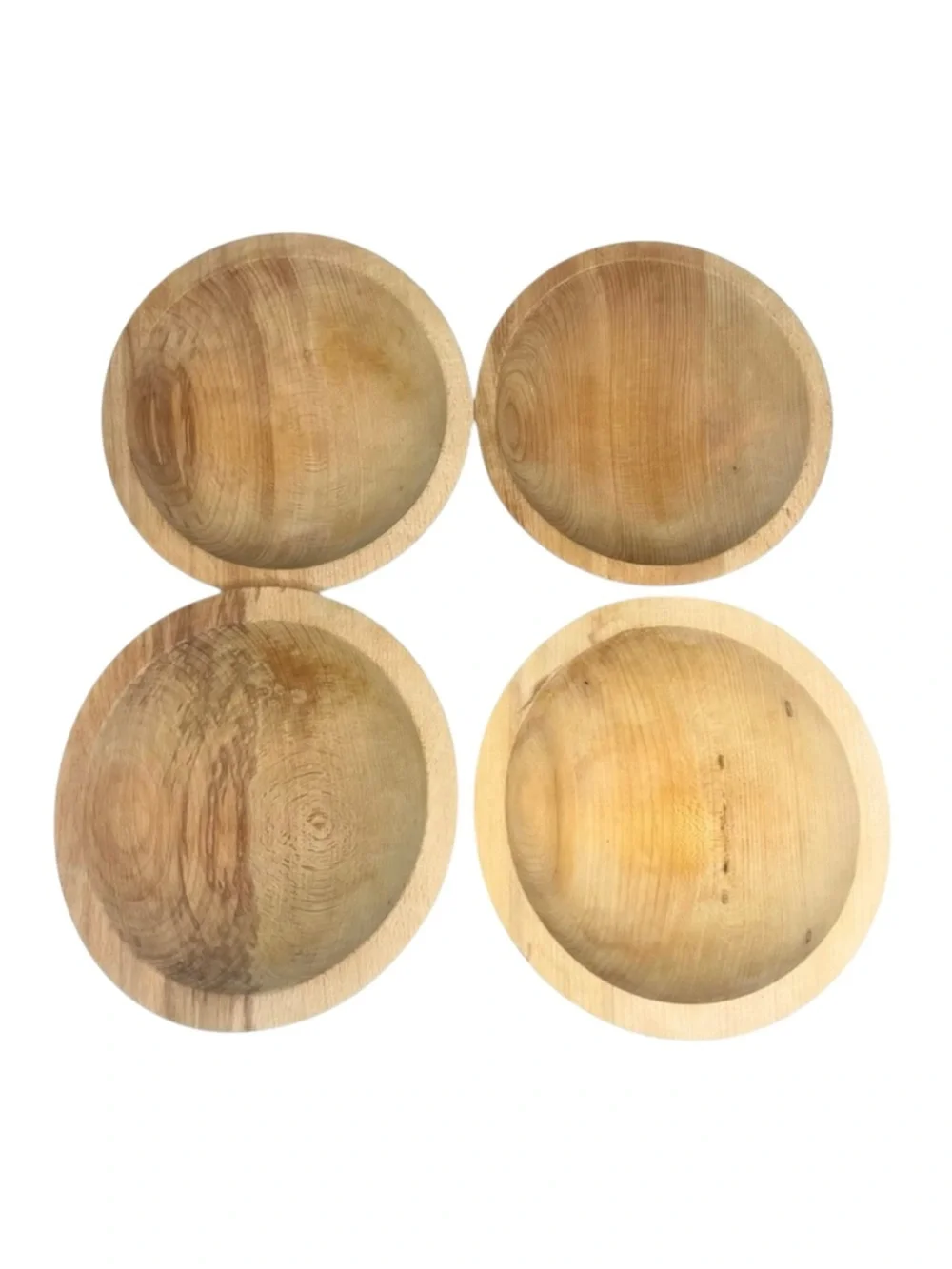 Vintage: Williams Sonoma 𖦹 Set of 4 Hand Carved Maple Salad Bowl 𖦹